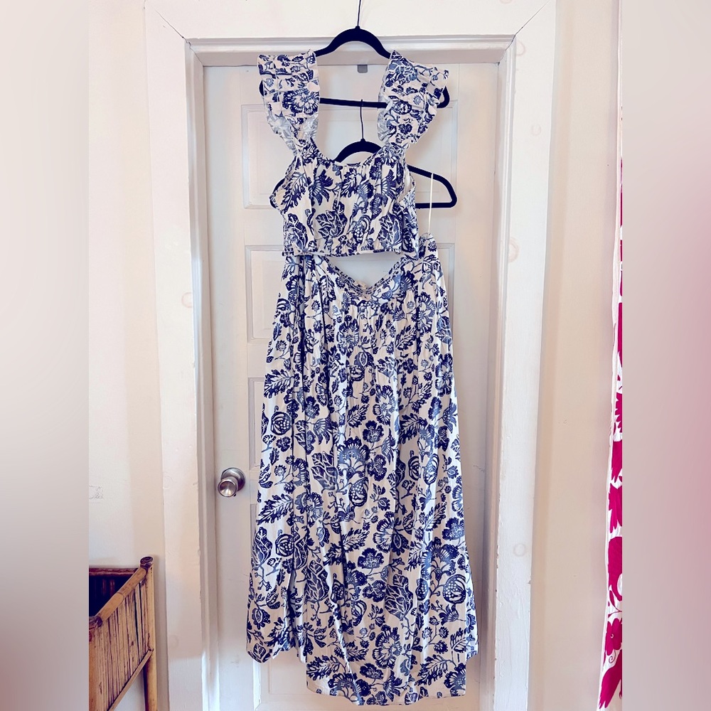 Anthropologie two-piece skirt and top